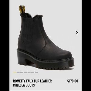 COPY - Dr Martin Rometty Faux Fur leather Chelsea boots